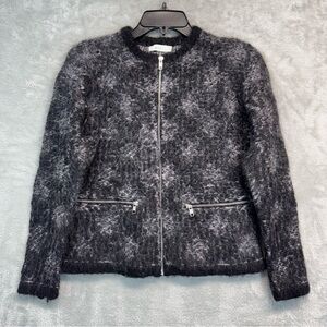 A.L.C. Black and Gray Sweater Jacket Size S
